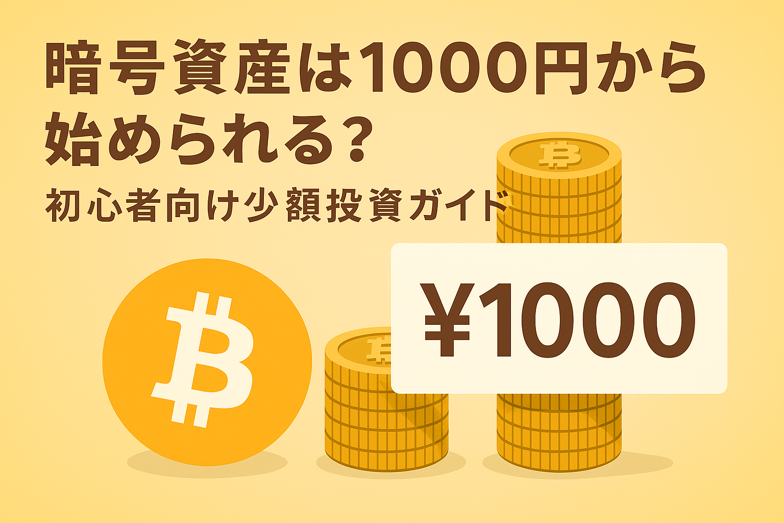 1000円から始める暗号資産投資