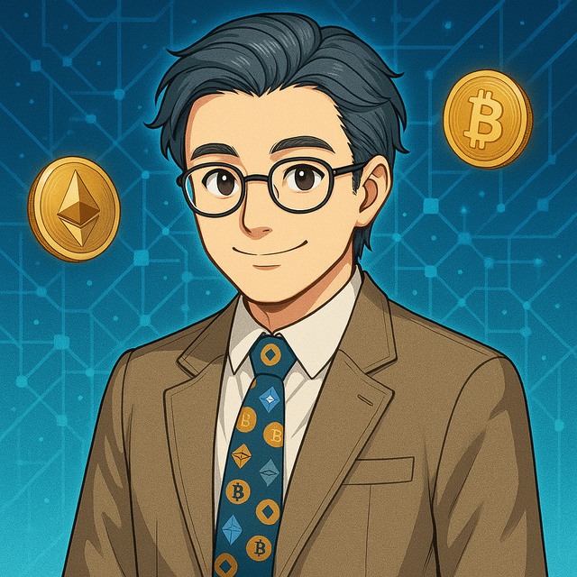 暗号資産の少額投資ルールを案内するBC父さんのイラスト
