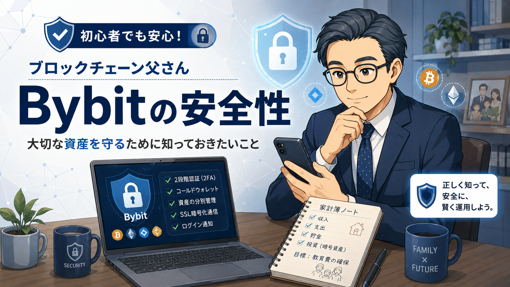 Bybitの安全性と資産管理を初心者向けに解説するアイキャッチ画像