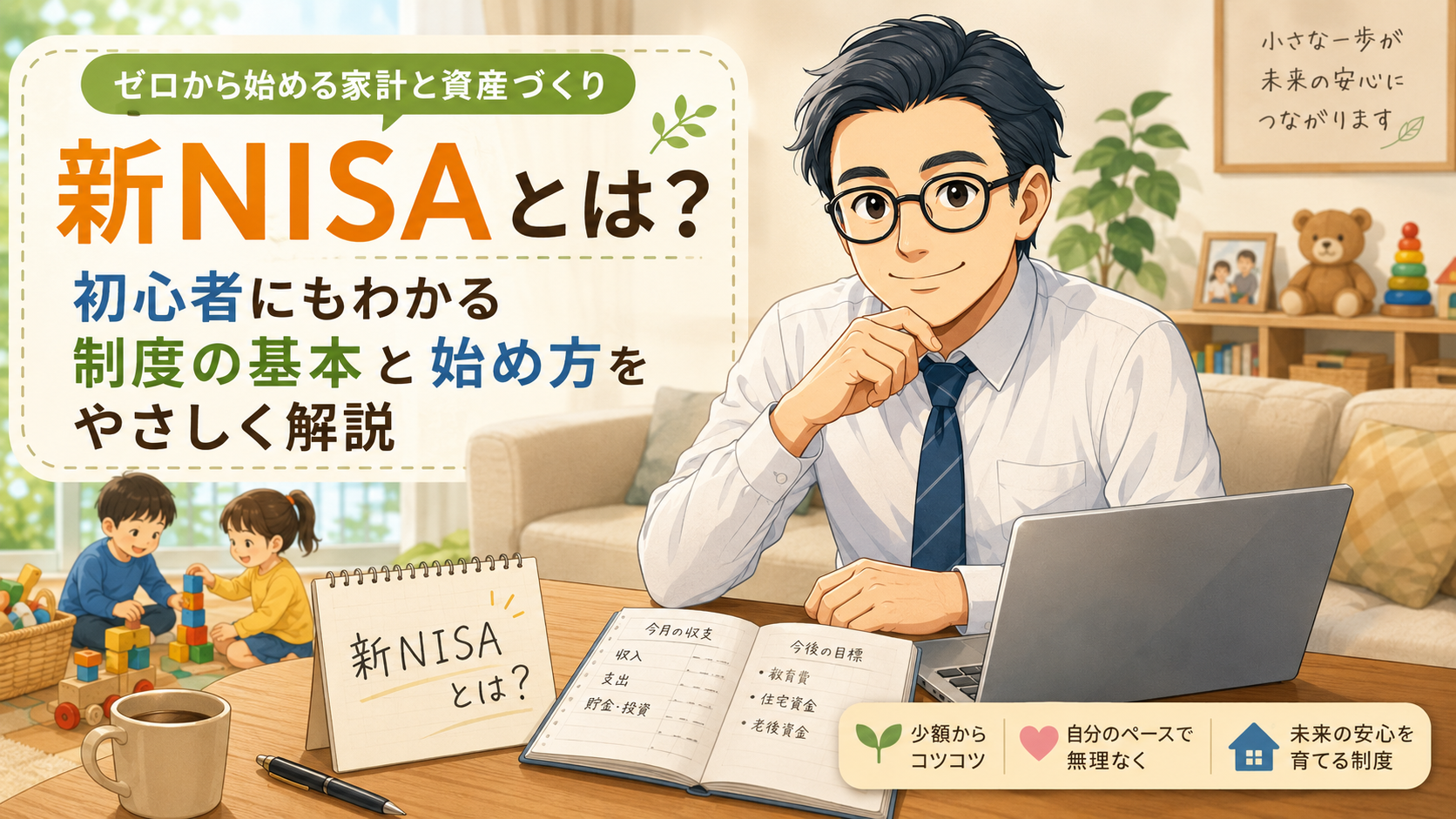 新NISAの基本と始め方を初心者向けにやさしく解説するアイキャッチ画像