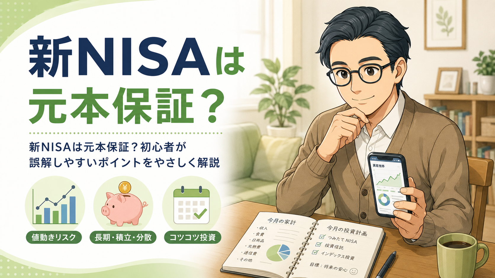 新NISAは元本保証？初心者が誤解しやすいポイントをやさしく解説するアイキャッチ画像
