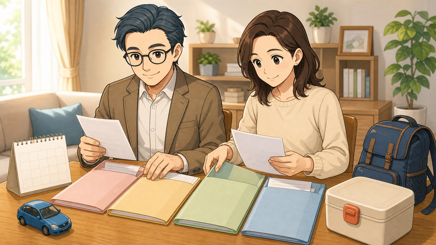 教育費や車検費用を目的別ファイルへ分けるブロックチェーン父さん夫婦
