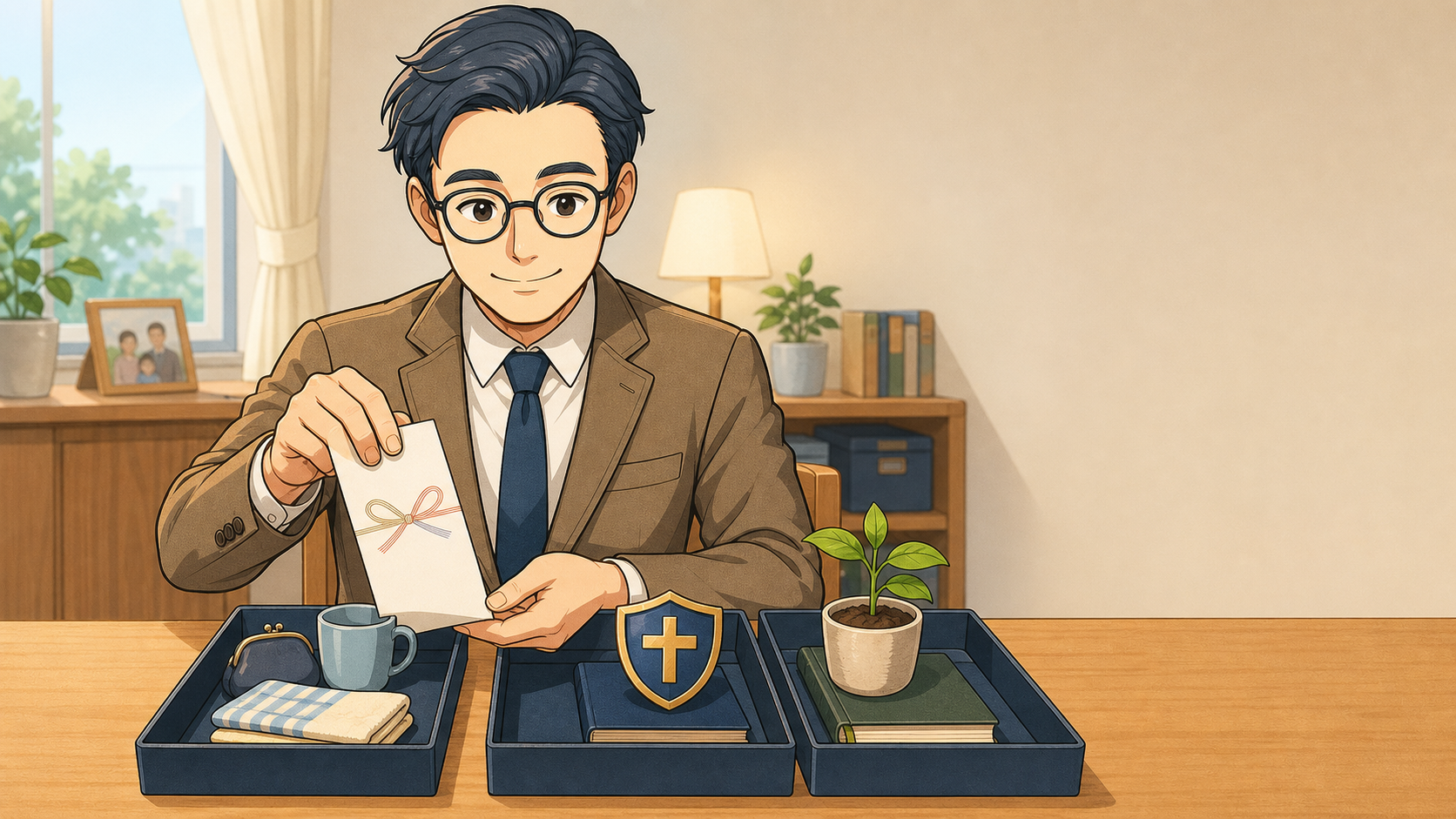 ボーナスを生活費・生活防衛資金・長期投資資金に分けて考えるイラスト