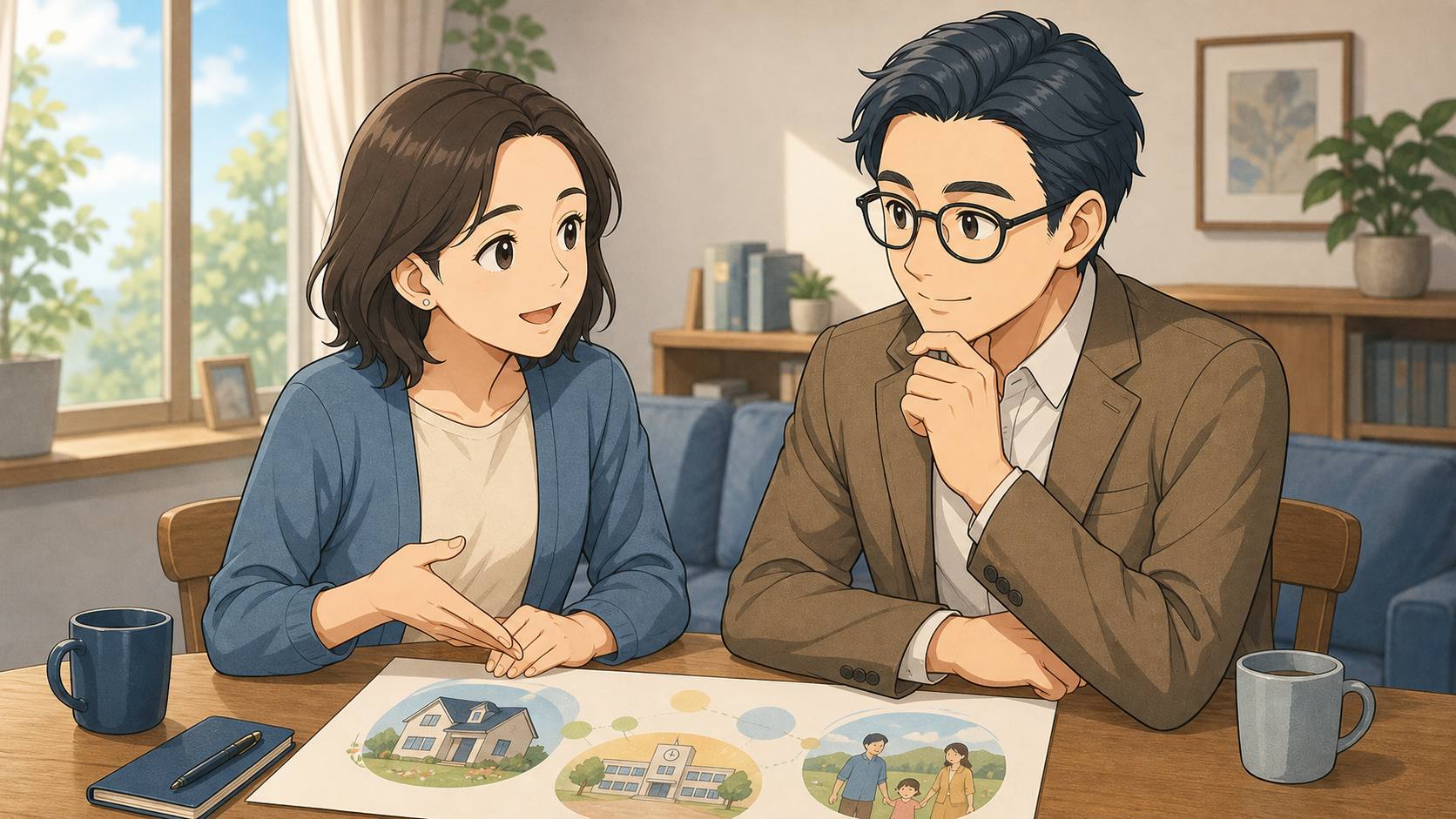 夫婦が家族の目標を共有する