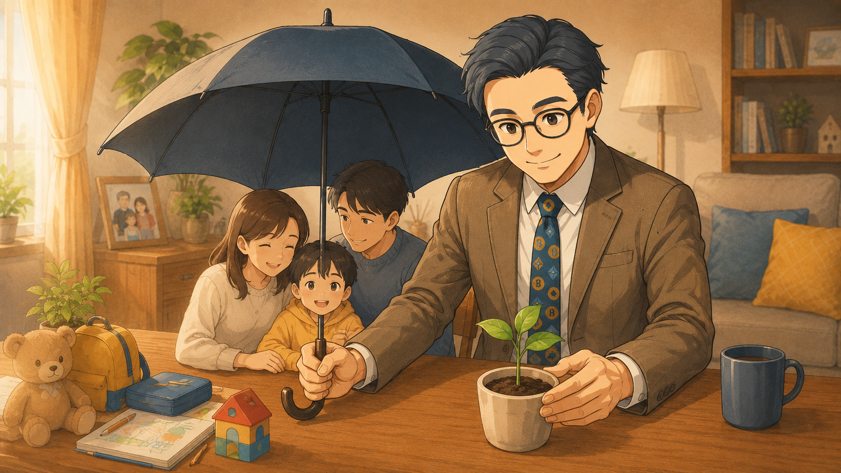 家族の暮らしを守りながら新NISAの資産形成を育てる会社員パパ