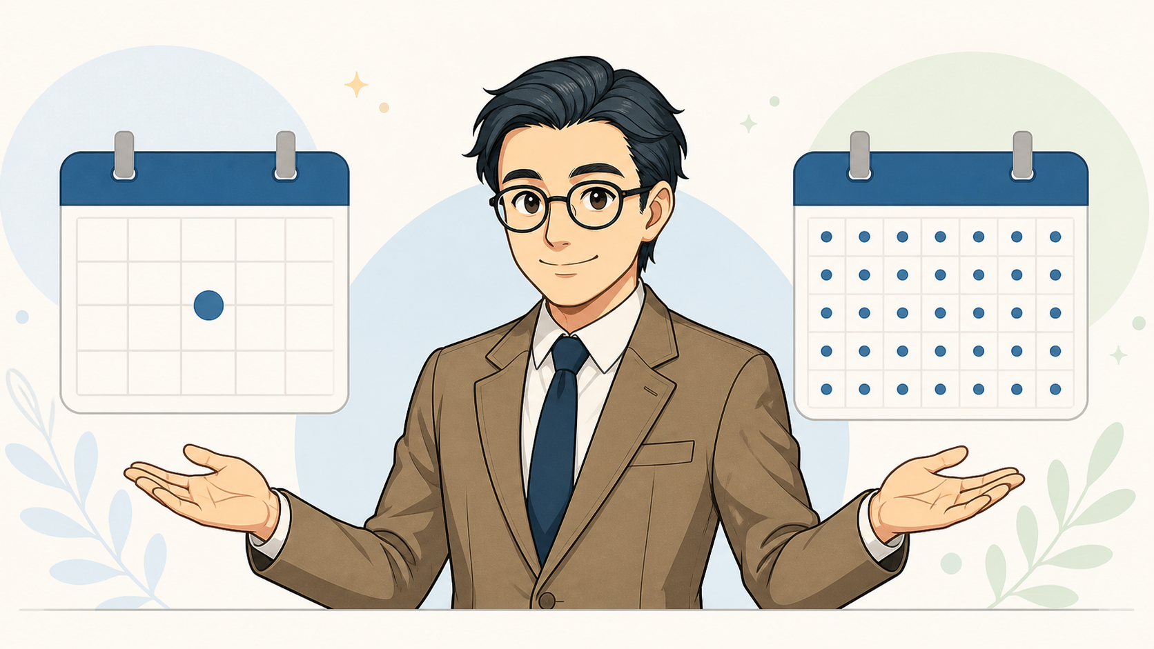 毎月1回と毎日の積立頻度をカレンダーの印で見比べるブロックチェーン父さん
