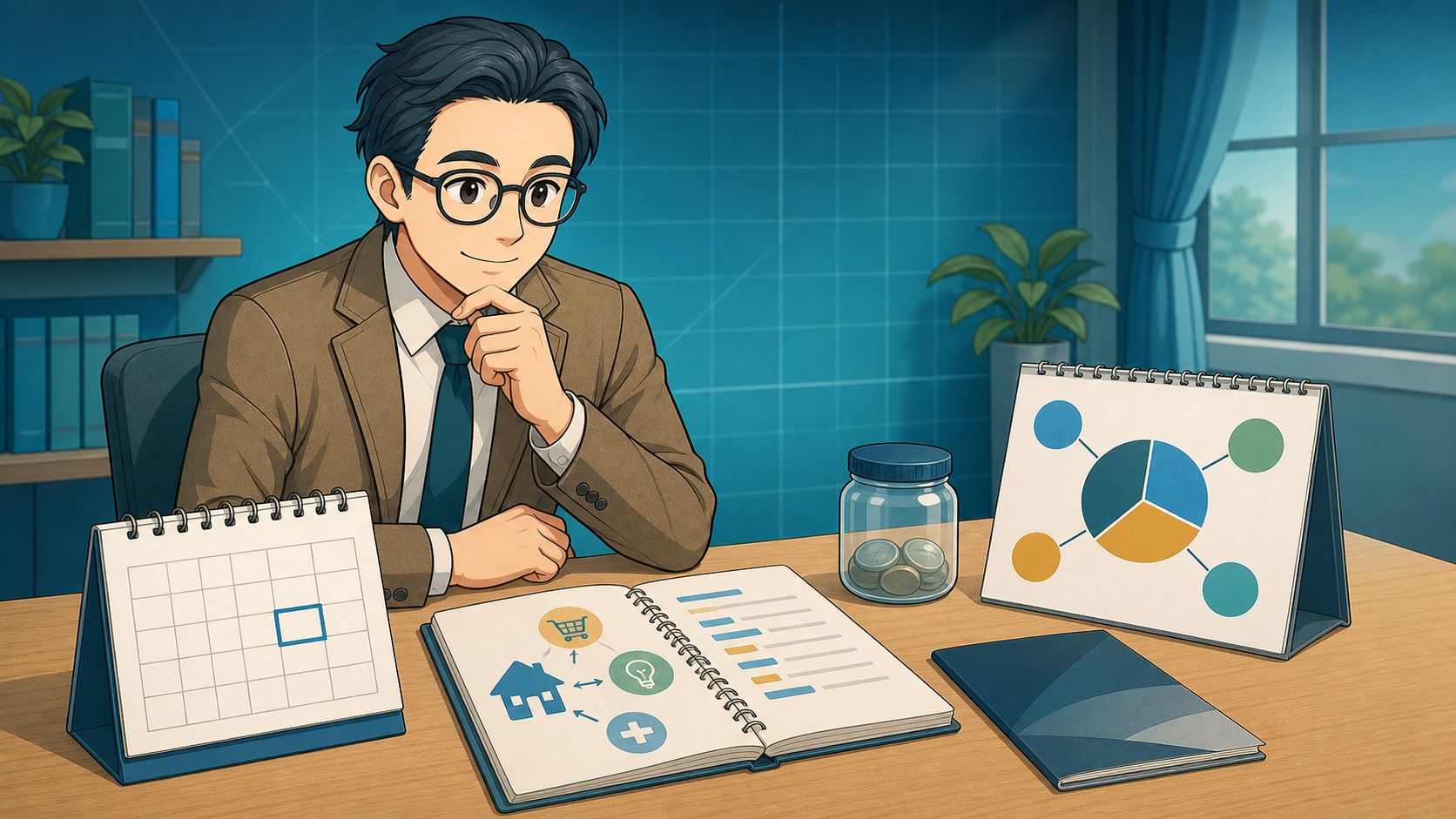 使う時期と家計と値動きの許容範囲を先に決めるイラスト