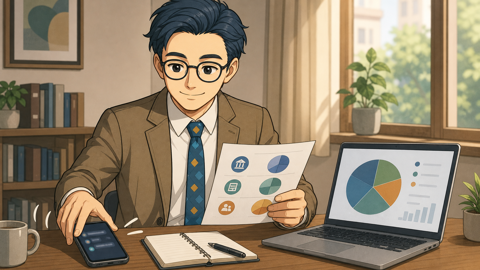 SNS情報を見過ぎず投資先を絞る会社員の男性