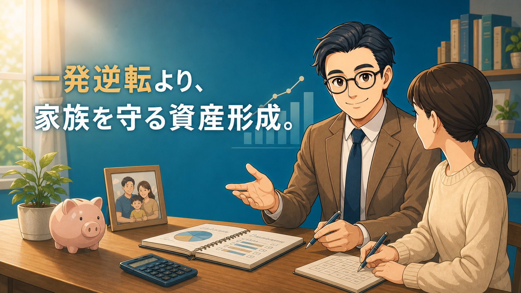 一発逆転より家族を守る資産形成を案内するBC父さんのトップページ画像