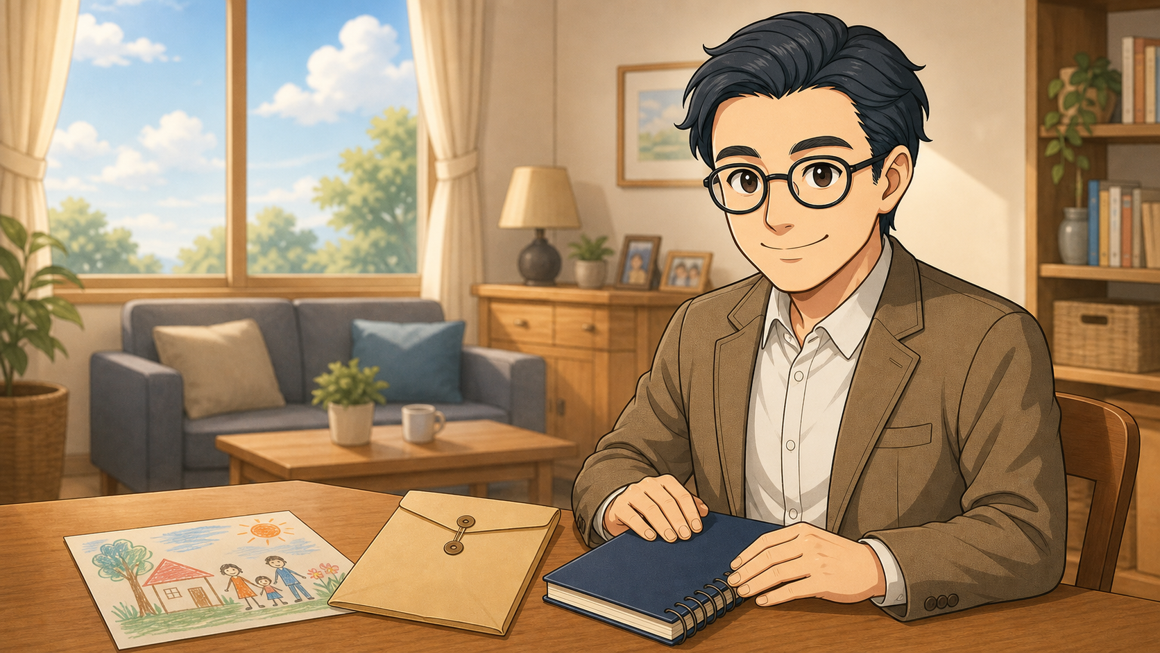 家計簿を閉じて家族の暮らしに合う積立ルールを考えるブロックチェーン父さん