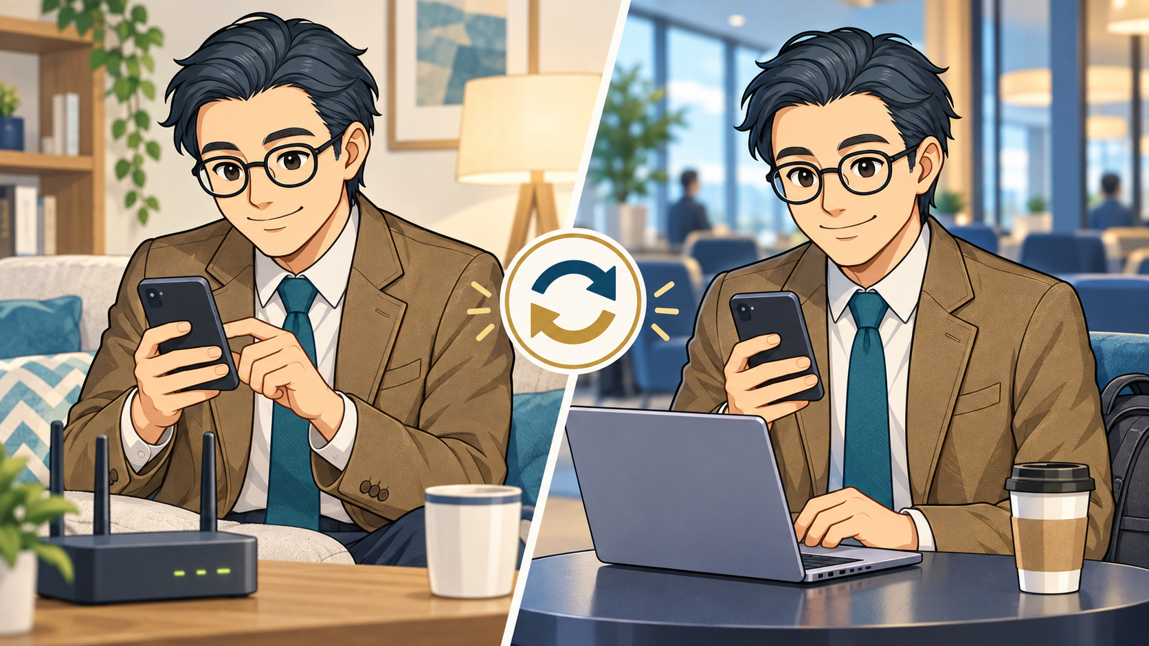 生活の変化に合わせてスマホのデータ容量を見直すBC父さん
